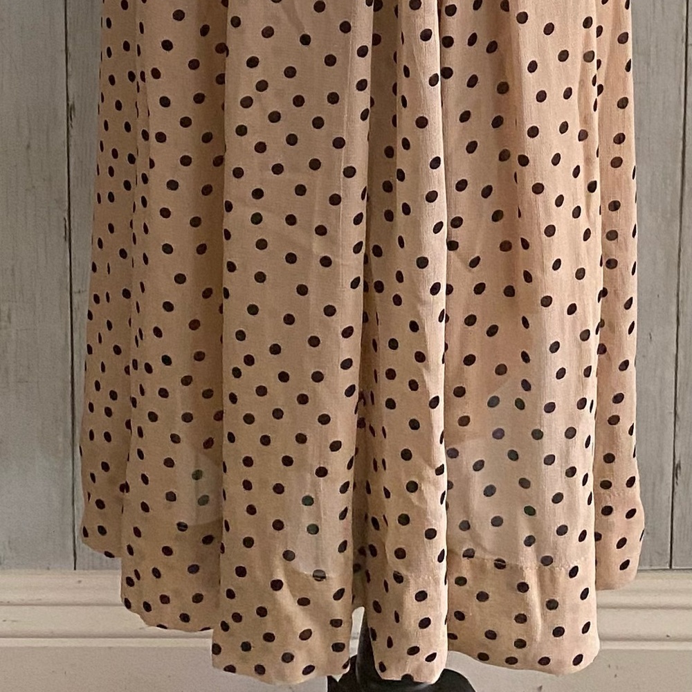 New GANNI Georgette Crepe Polka Dot Dress - Picture 11 of 16